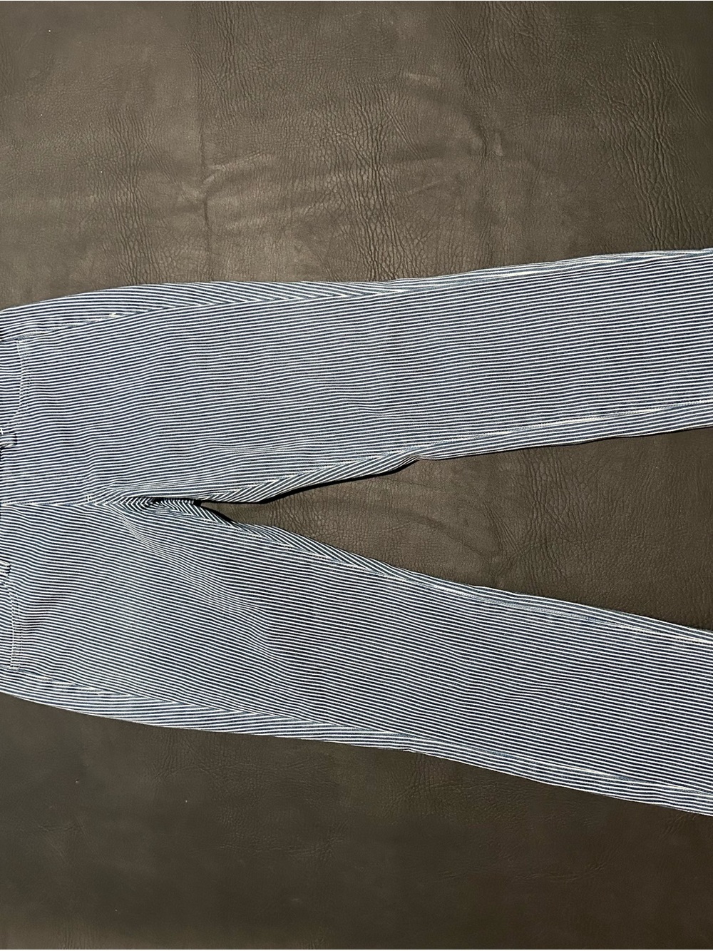 Uniqlo Light Blue and White Striped Pants